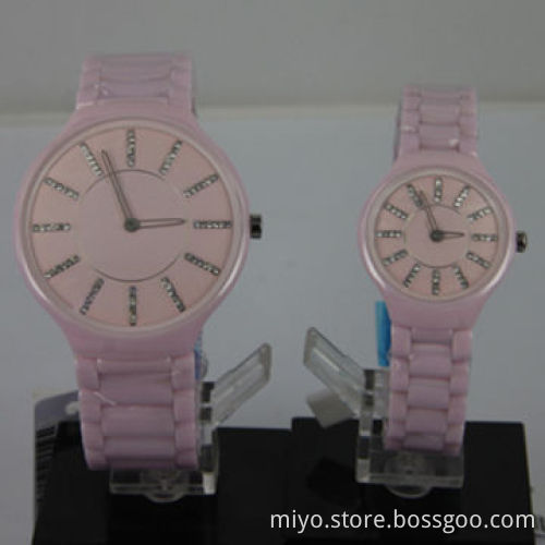Super thin size ceramic couple watch, wholesale, OEM and ODM orders are welcome